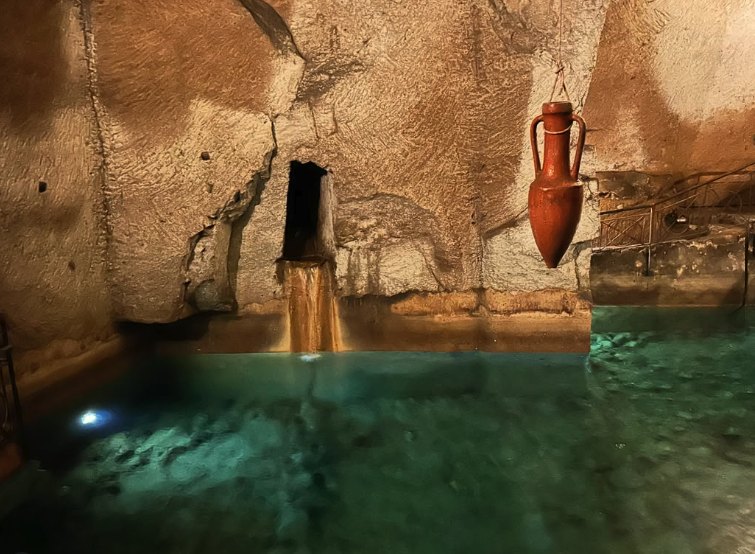 Still water in a Naples Underground cistern